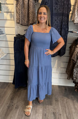 Cindy- Klänning - Denimblå
