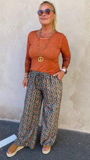 Cilla - Topp - Spets - Terracotta - Nyhet