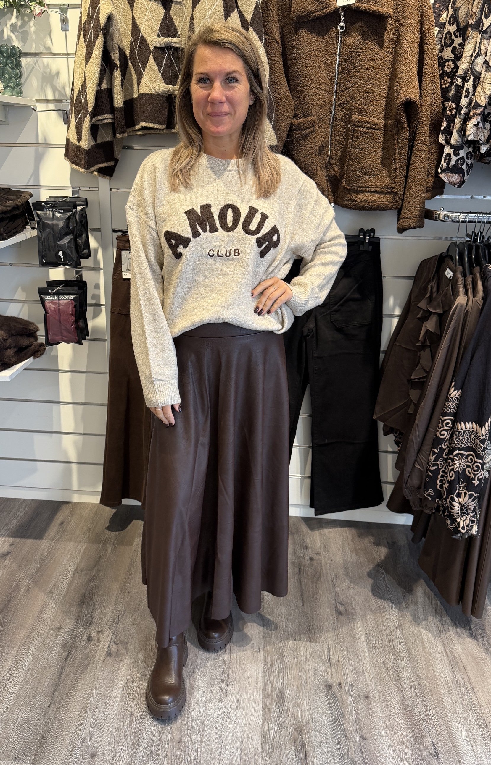 Dalia Skinnkjol  Choco