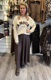 Dalia Skinnkjol  Choco