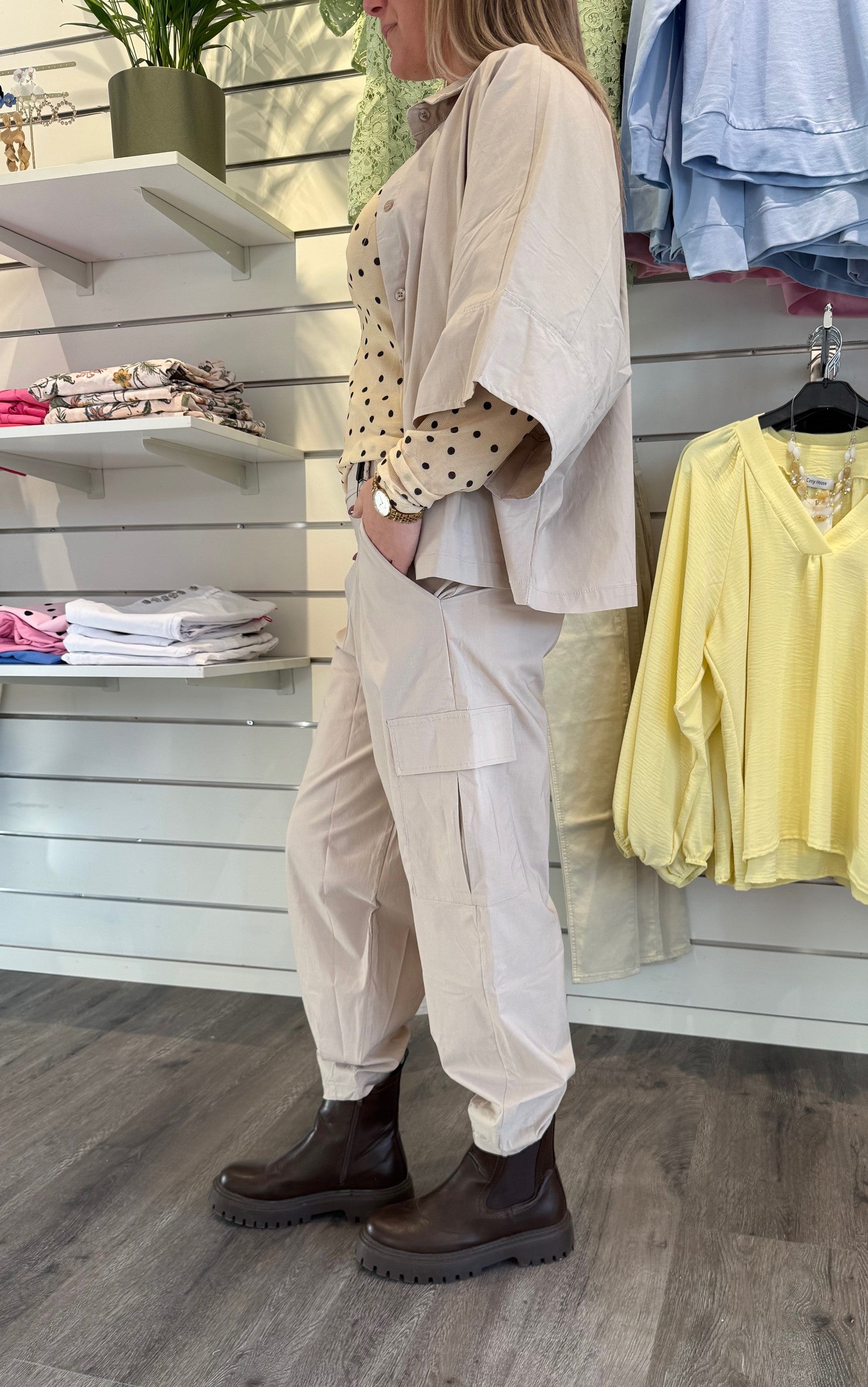 BCDavina - Cargo byxa - Beige - Nyhet