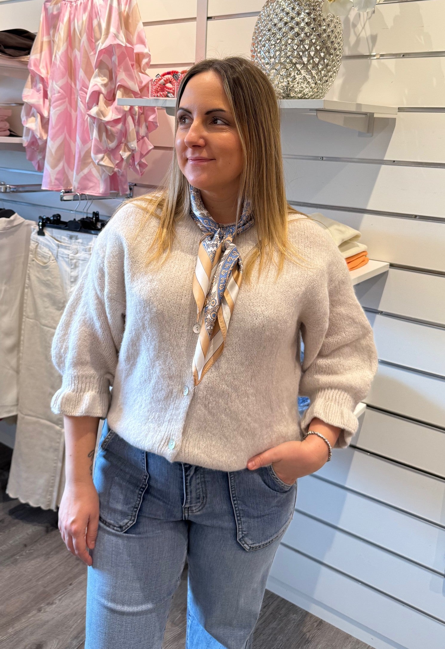 Diana- Scarf  - Paisley - Blå