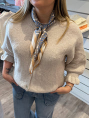 Diana- Scarf  - Paisley - Blå