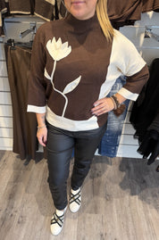 Elena Ponchotröja Blomma Choco
