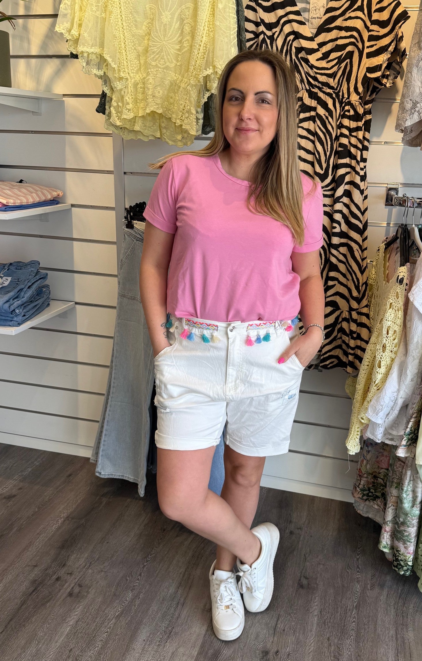 Eliora Jeansshorts vit