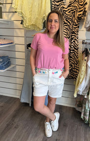 Eliora Jeansshorts vit