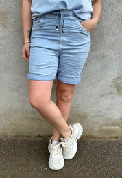 Ella MDC146 - Shorts med knyt - Blå