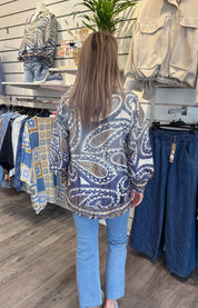 Ella - Blus - Mönster - Blå