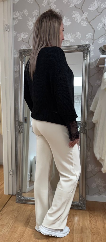 Elma - Kostymbyxor- Superstretch- Creme - Nyhet