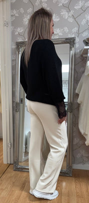 Elma - Kostymbyxor- Superstretch- Creme - Nyhet