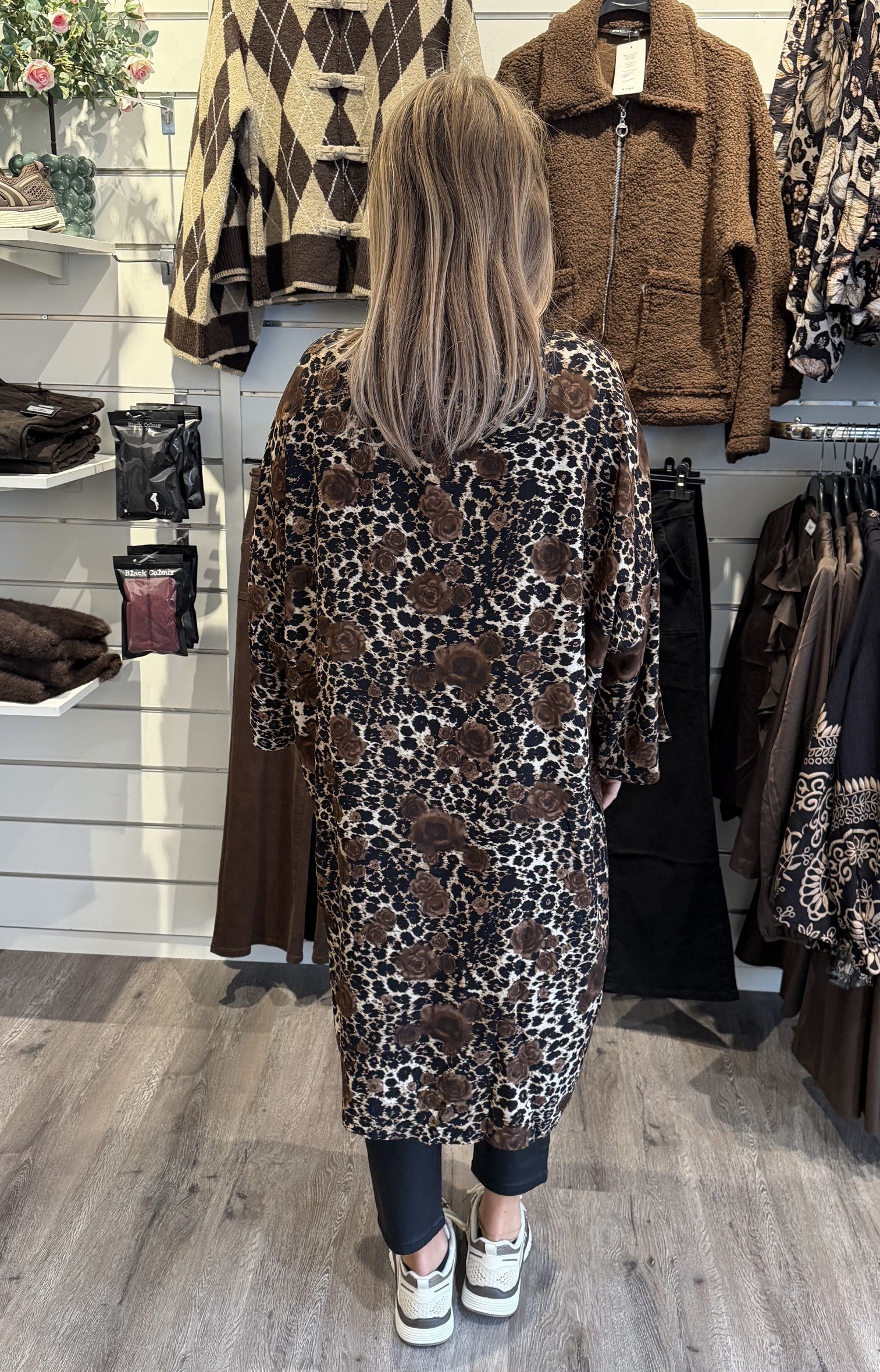 Eloisa mönstrad kaftan choco