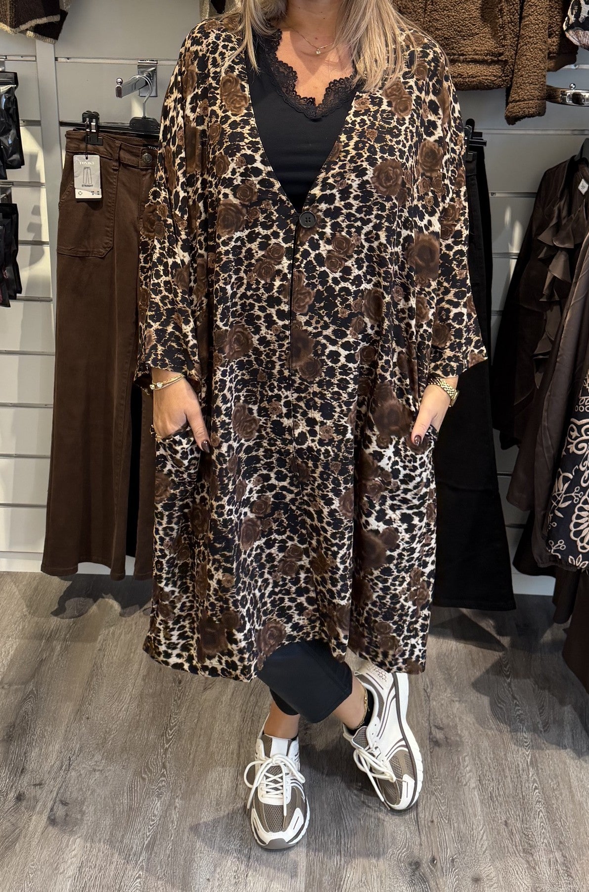 Eloisa mönstrad kaftan choco