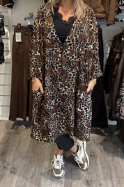 Eloisa mönstrad kaftan choco
