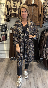 Eloisa mönstrad kaftan svart