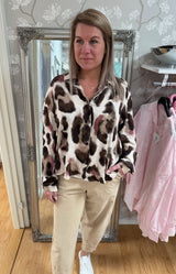 BCElsia- Blus - Mönster - Brown/Rose - Nyhet