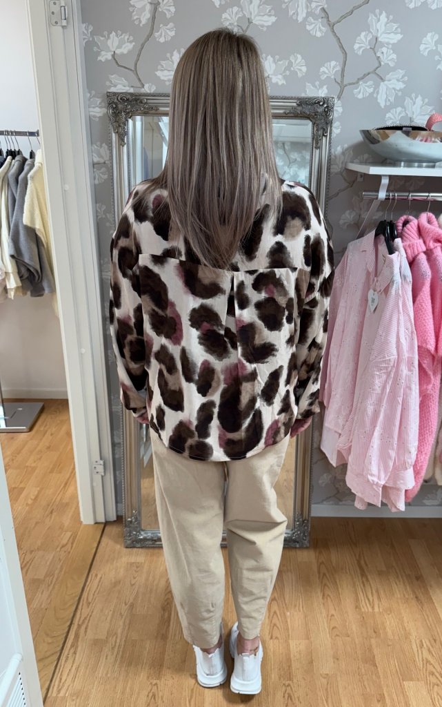 BCElsia- Blus - Mönster - Brown/Rose - Nyhet