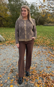 BCElva - Stickad Kofta - Taupe - Nyhet