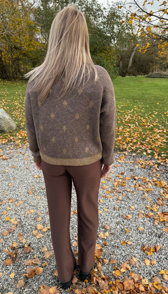 BCElva - Stickad Kofta - Taupe - Nyhet