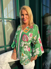 BCElvira Blus Mönster Grön