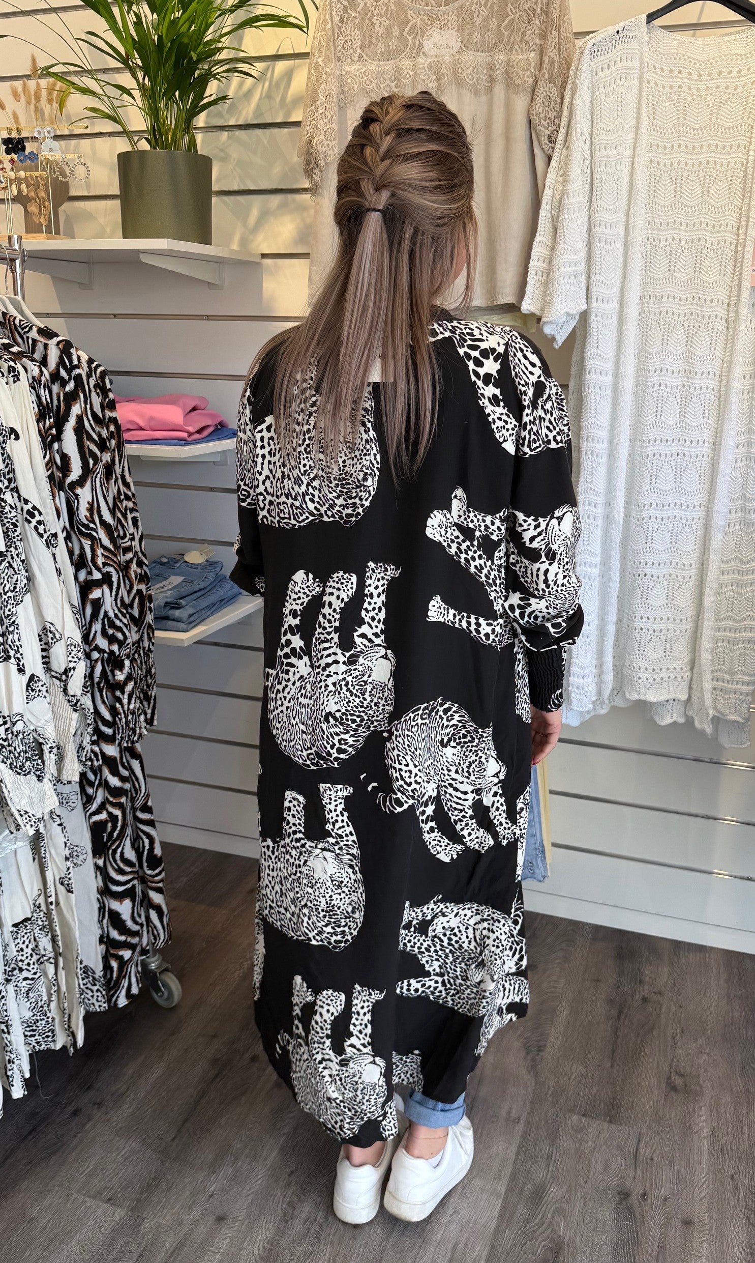 Emilie - Tunika - Svart - Leopard