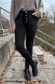 Emma 2680 - Jeans - Glitter - Svart - Nyhet