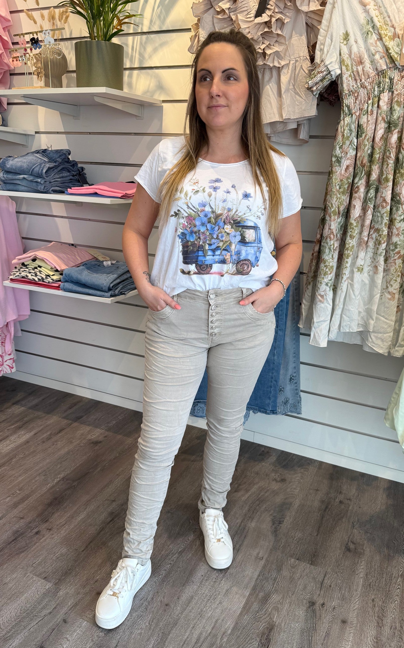 Marta jeans beige MDC2565