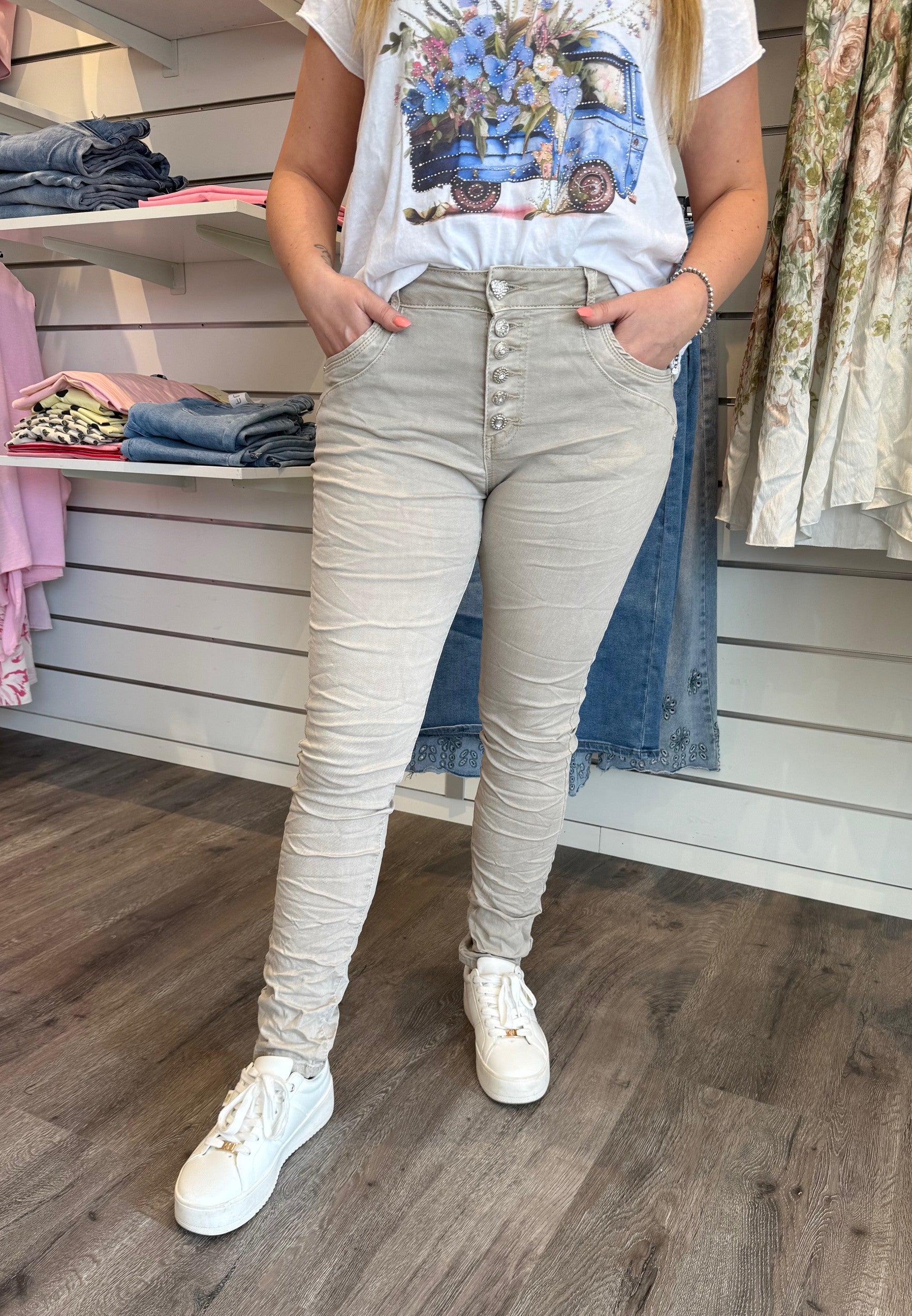 Marta jeans beige MDC2565