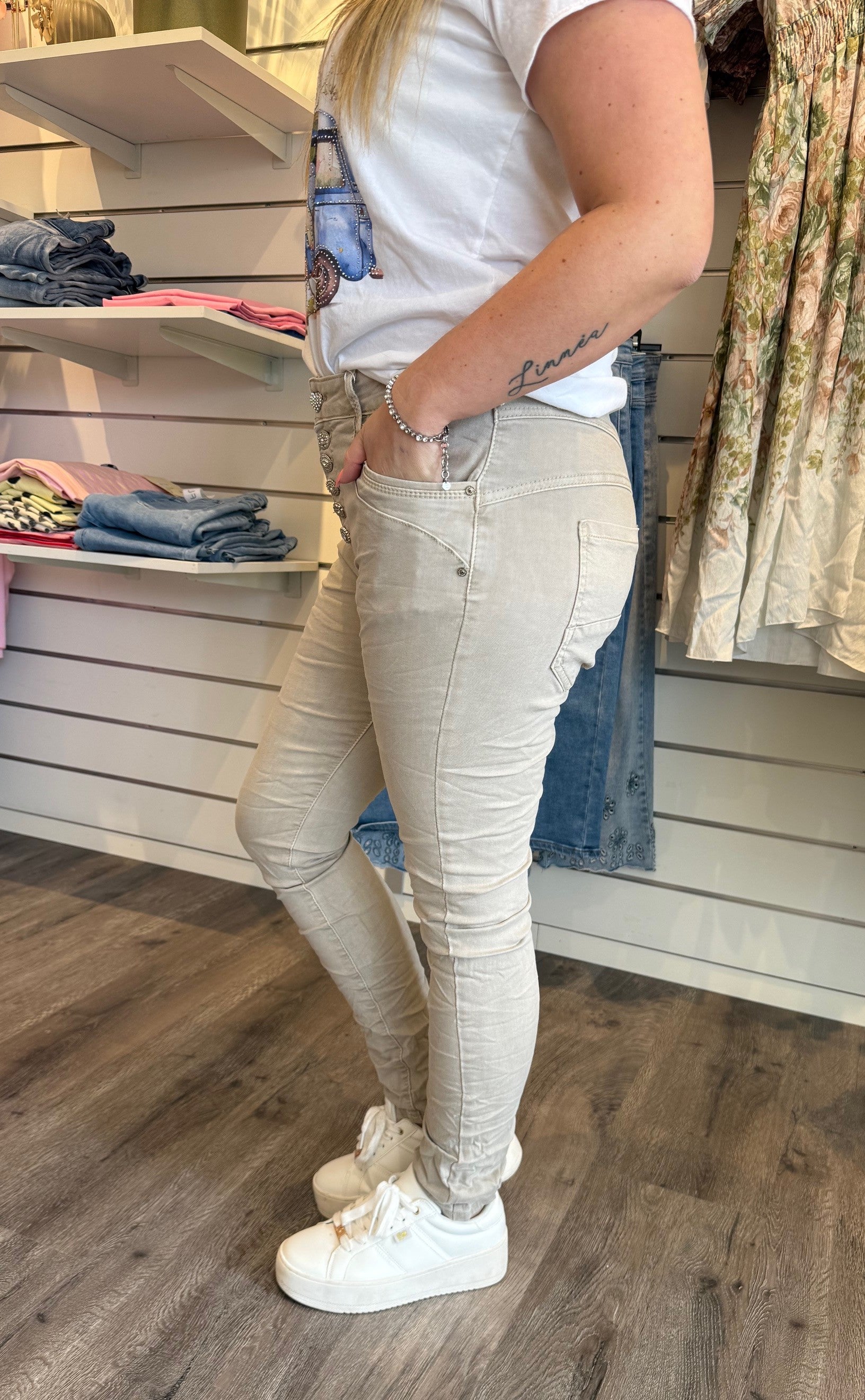 Marta jeans beige MDC2565