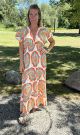 Esmeralda Klänning mönster Orange