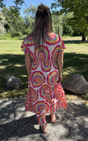 Esmeralda Klänning mönster Rosa