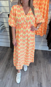 Estelle Summer dress Orange/Gul