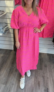 Estelle Summer dress Fuxia
