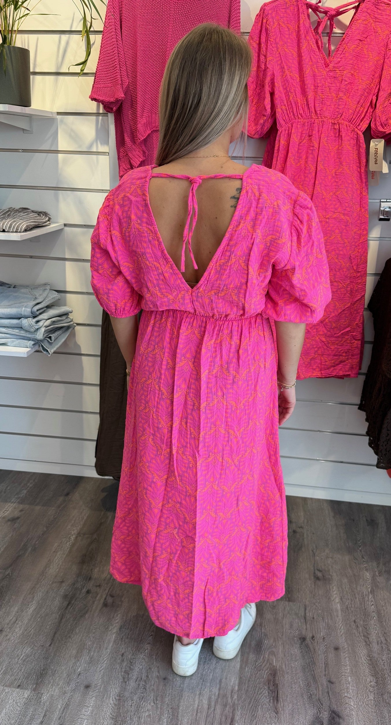 Estelle Summer dress Fuxia