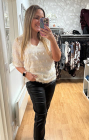 BCFitz - Topp  - Glitter - Cream - Nyhet