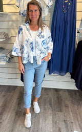 Flora Linneskjorta Blå