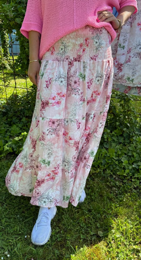 Princess- Kjol - Flower - Ljusrosa