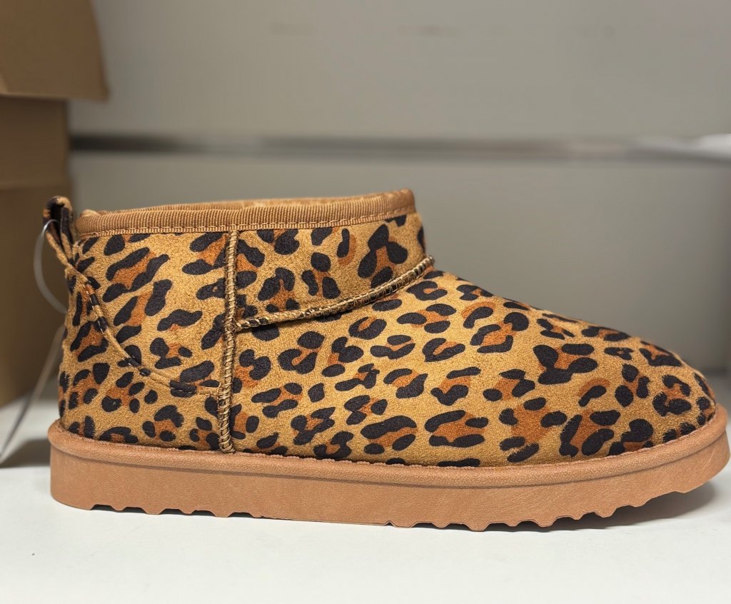 Elsa - Boots - Moccaimitation  - Camel - Leopard