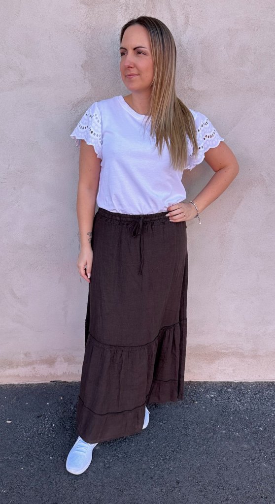 Fontanelle - Linnekjol  - Choco - Nyhet