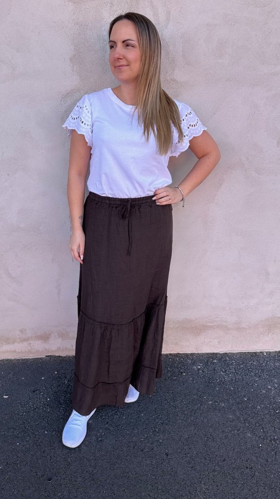 Fontanelle - Linnekjol  - Choco - Nyhet