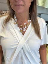 Gemini - Halsband - Vit/Taupe