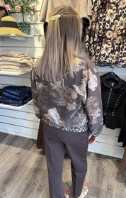 Gigi tunnare jacka med zip Choco