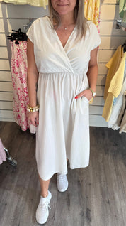 Ginny Bomullsklänning Beige