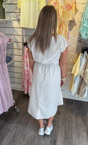 Ginny Bomullsklänning Beige