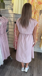 Ginny Bomullsklänning Rosa