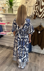 Gisela - Klänning - Mönster - Navy- Nyhet
