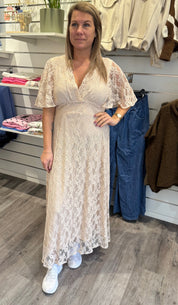 Gisela - Klänning - Spets - Beige