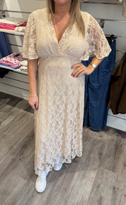 Gisela - Klänning - Spets - Beige