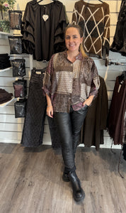 Gullvi Blus Mönster Choco