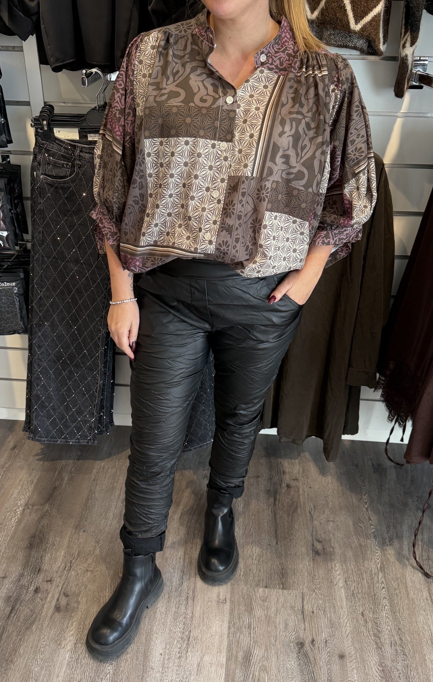 Gullvi Blus Mönster Choco