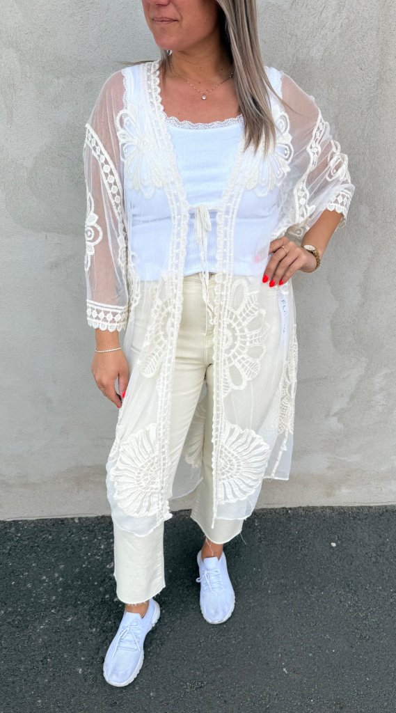 Helena - Kimono- Beige- Nyhet